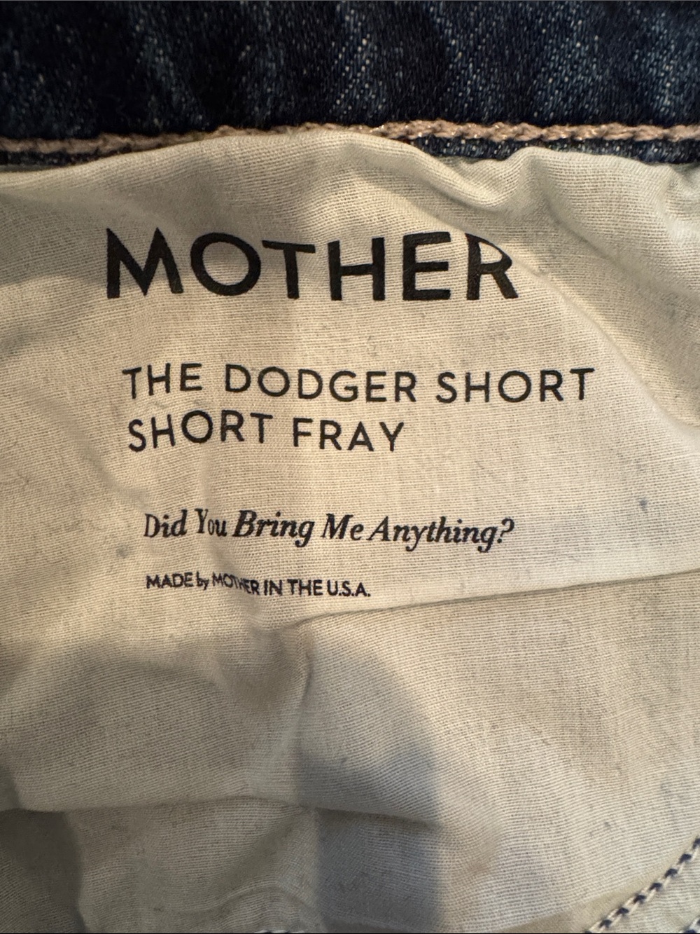 MOTHER The Dodger Short Dark Blue Denim Raw Hem High-Rise Shorts - Picture 3 of 7